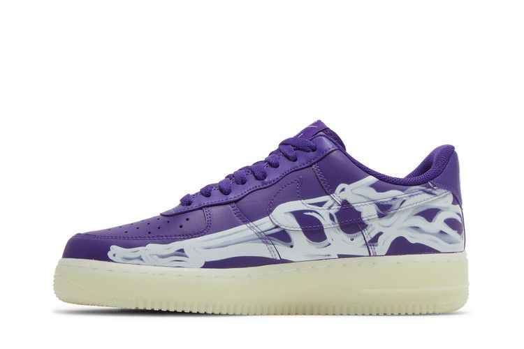 Nike Air Force 1 Low '07 QS Purple Skeleton Halloween - Nike Sneaker, Detailansicht 4
