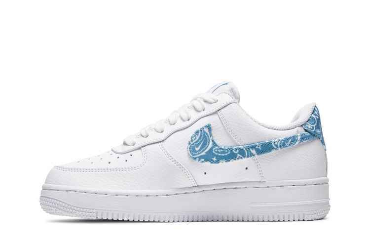Nike Air Force 1 Low '07 Essential White Worn Blue Paisley - Nike Sneaker, Detailansicht 4