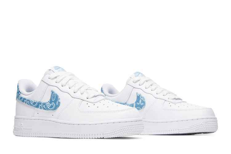 Nike Air Force 1 Low '07 Essential White Worn Blue Paisley - Nike Sneaker, Detailansicht 9