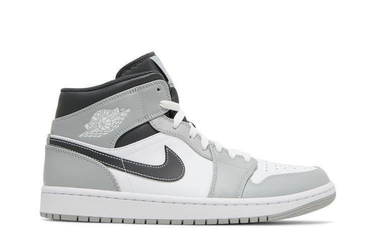 Air Jordan 1 Mid Lys Røg Grå Antracit