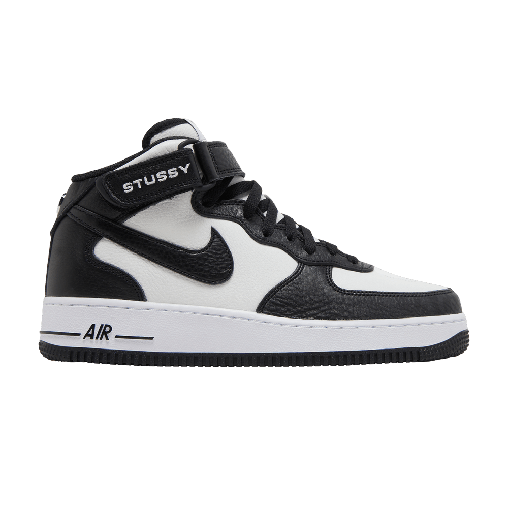Nike Air Force 1 Mid Stussy Light Bone Black - Nike Sneaker
