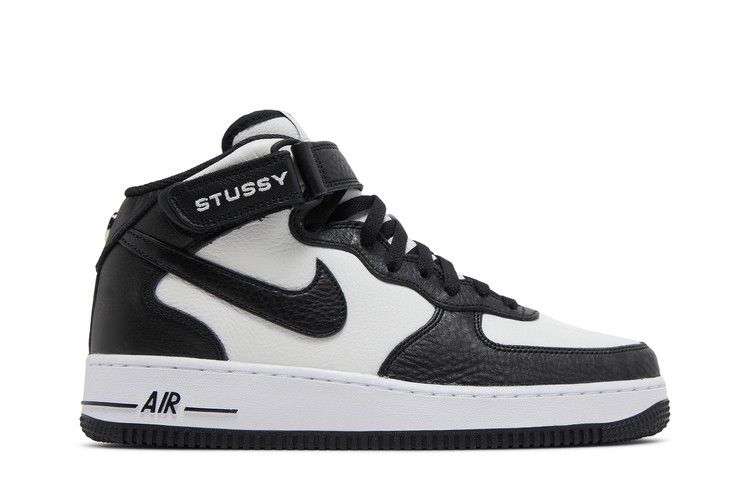 Nike Air Force 1 Mid Stussy Light Bone Black - Nike Sneaker