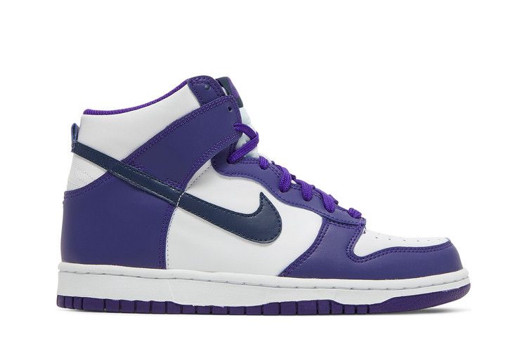 Nike Dunk High GS White Midnight Navy - Nike Sneaker, Detailansicht 3