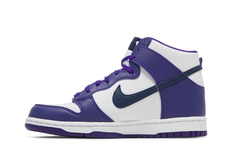 Nike Dunk High GS White Midnight Navy - Nike Sneaker, Detailansicht 5
