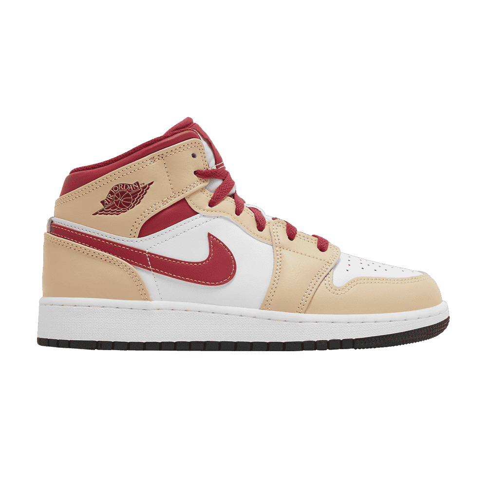 Air Jordan 1 Mid Béžová Biela Červená