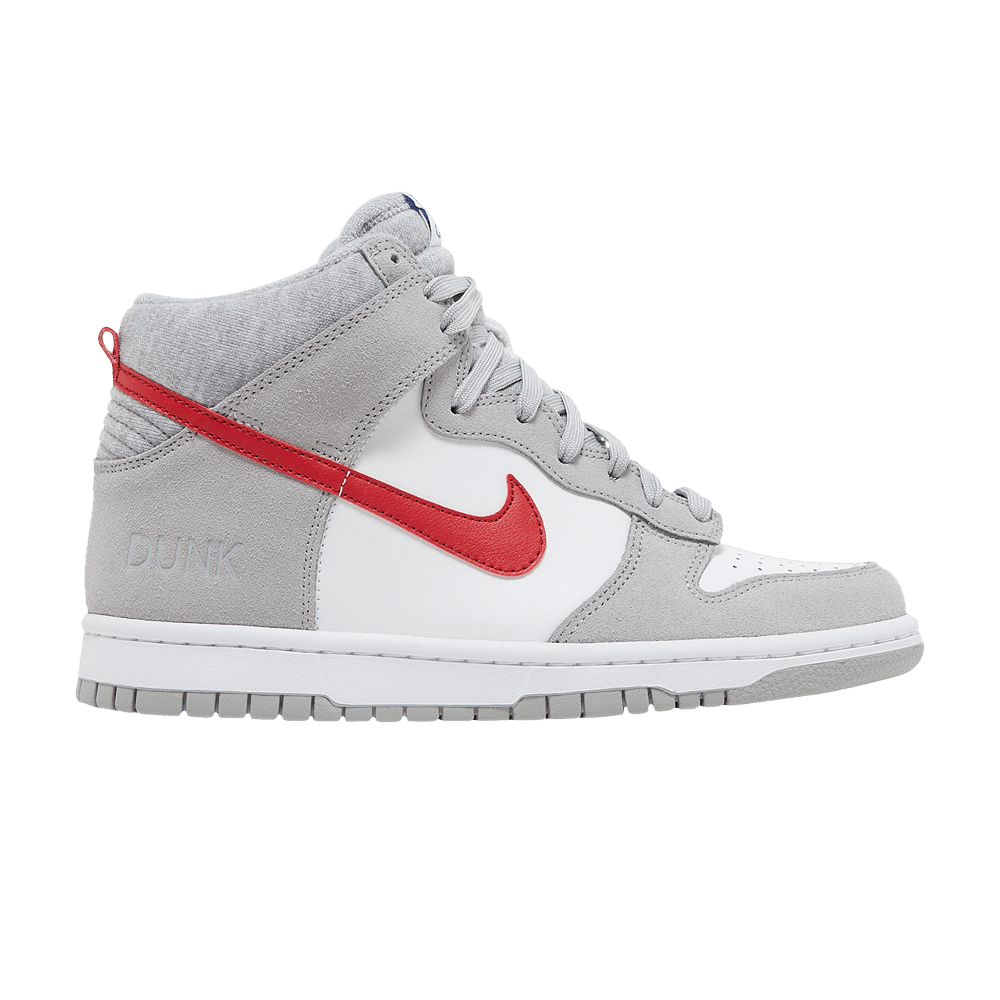 Nike Dunk High SE GS Athletic Club - Light Smoke Grey Gym Red
