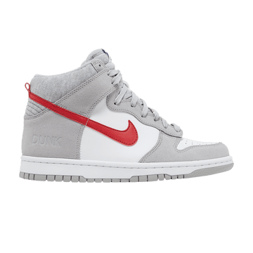 Nike Dunk High SE GS Athletic Club - Light Smoke Grey Gym Red - Nike Sneaker