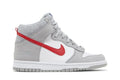 Nike Dunk High SE GS Athletic Club - Light Smoke Grey Gym Red - Nike Sneaker, Detailansicht 3