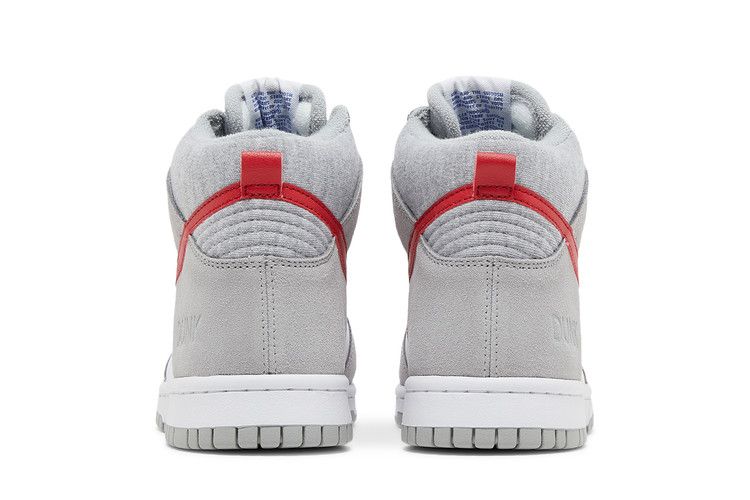 Nike Dunk High SE GS Athletic Club - Light Smoke Grey Gym Red - Nike Sneaker, Detailansicht 8