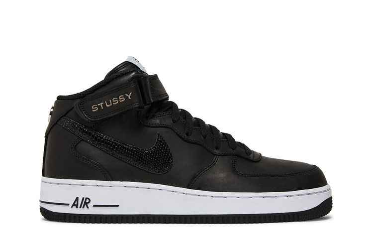 Nike Air Force 1 Mid Stussy Black White - Nike Sneaker