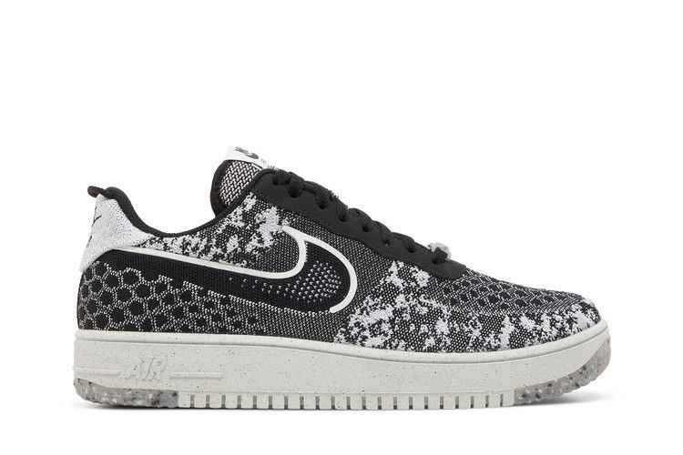 Nike Air Force 1 Low Crater Flyknit Black White Melange - Nike Sneaker