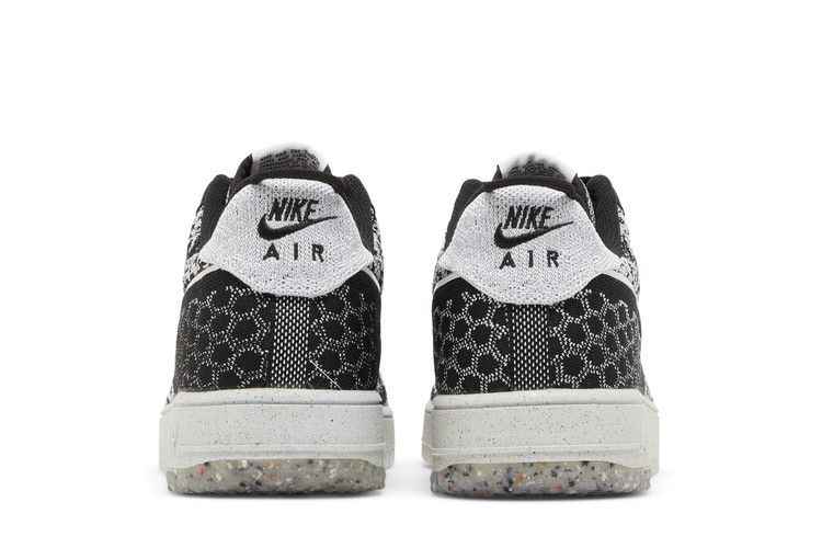 Nike Air Force 1 Low Crater Flyknit Black White Melange - Nike Sneaker, Detailansicht 7