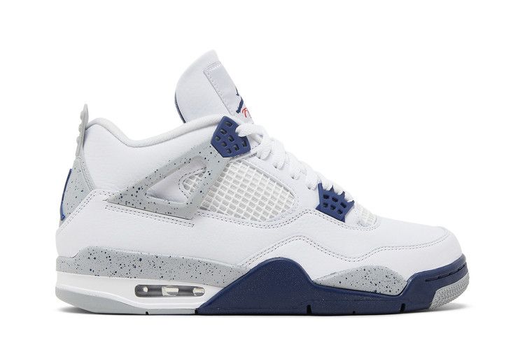 Air Jordan 4 Retro White Midnight Navy - Air Jordan Sneaker, Detailansicht 2