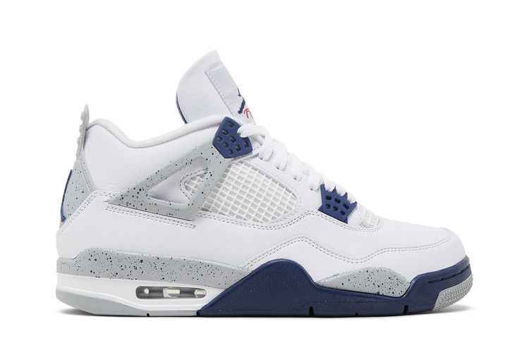 Air Jordan 4 Retro White Midnight Navy - Air Jordan Sneaker, Detailansicht 2