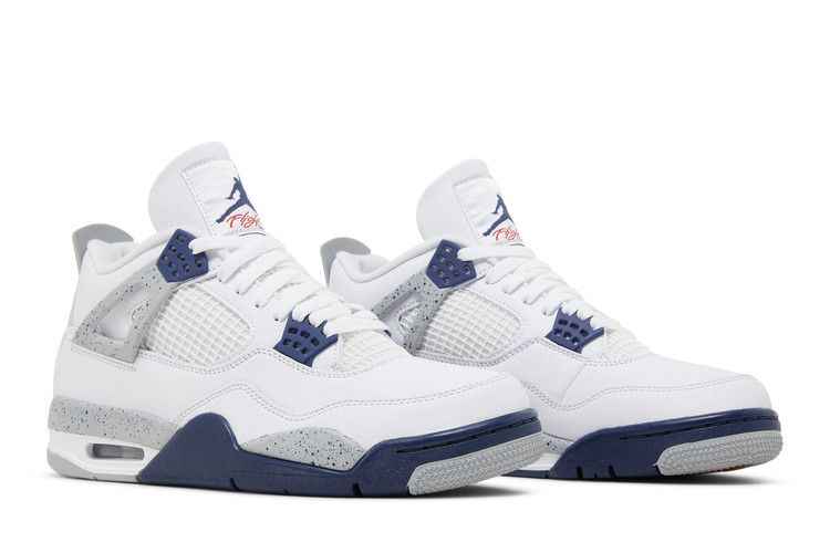 Air Jordan 4 Retro White Midnight Navy - Air Jordan Sneaker, Detailansicht 9