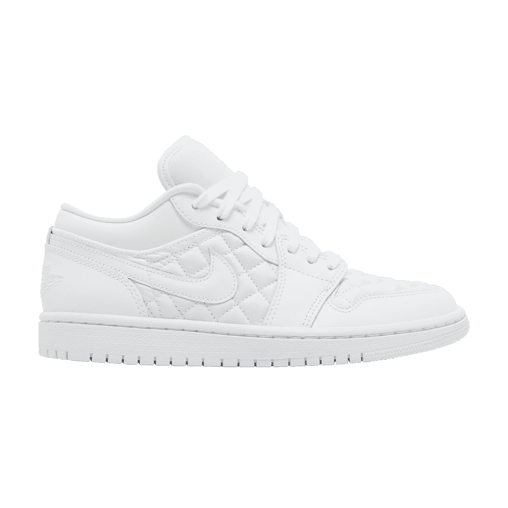 Wmns Air Jordan 1 Low Triple White Quilted