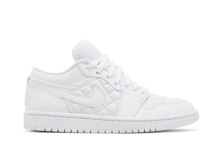 Wmns Air Jordan 1 Low Triple White Quilted - Air Jordan Sneaker, Detailansicht 3