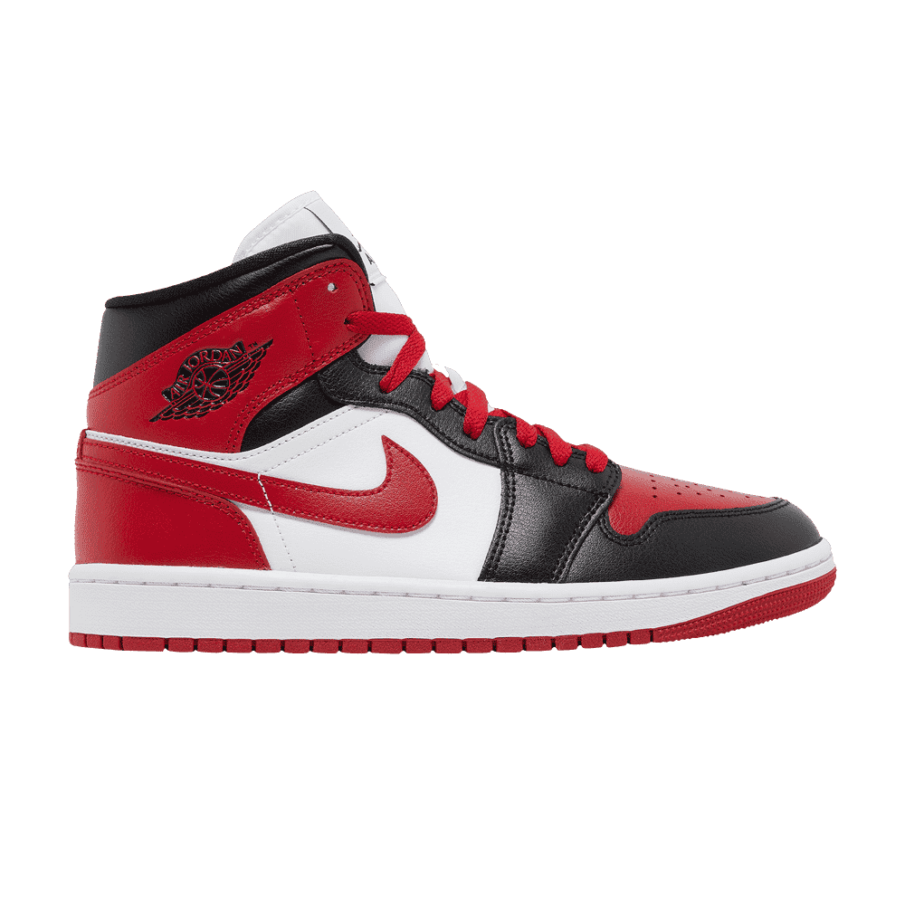 Air Jordan 1 Mid White Bred Toe