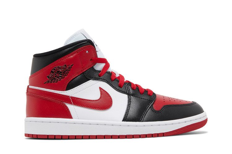 Air Jordan 1 Mid White Bred Toe - Air Jordan Sneaker