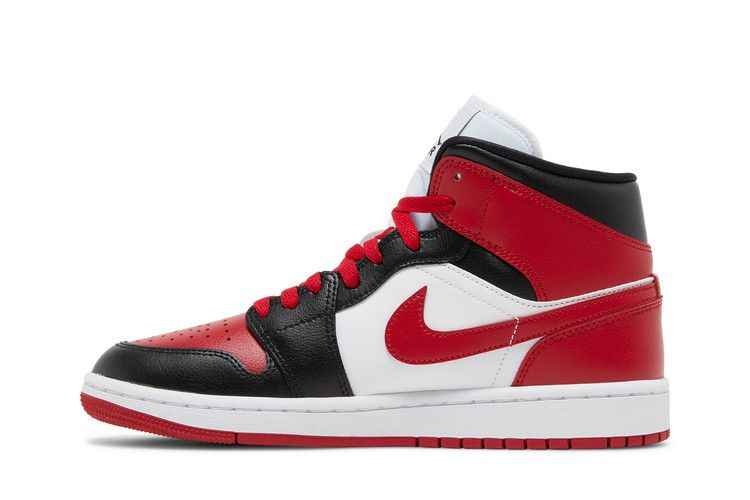 Air Jordan 1 Mid White Bred Toe - Air Jordan Sneaker, Detailansicht 4