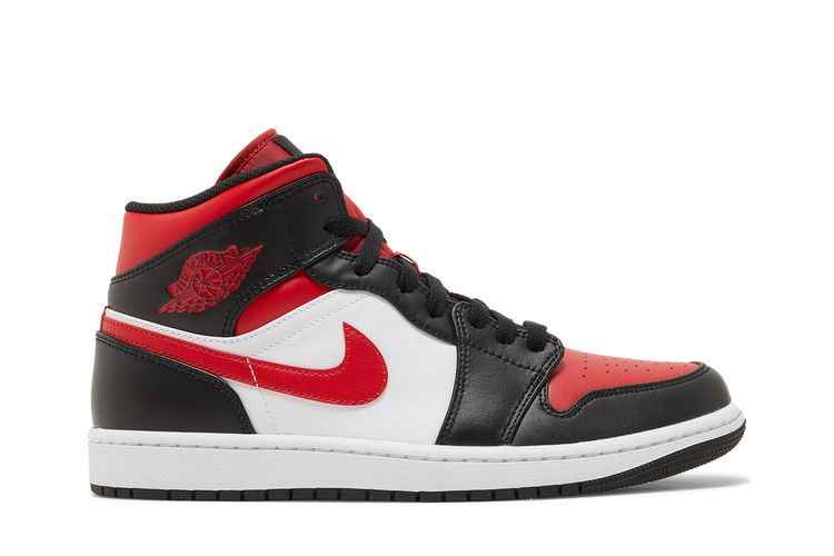 Air Jordan 1 Mid White Black Red - Air Jordan Sneaker
