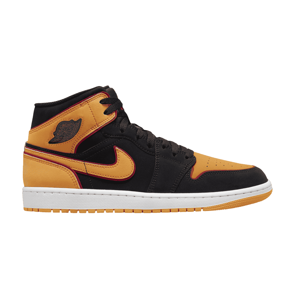 Air Jordan 1 Mid Fat Tongue Black Orange