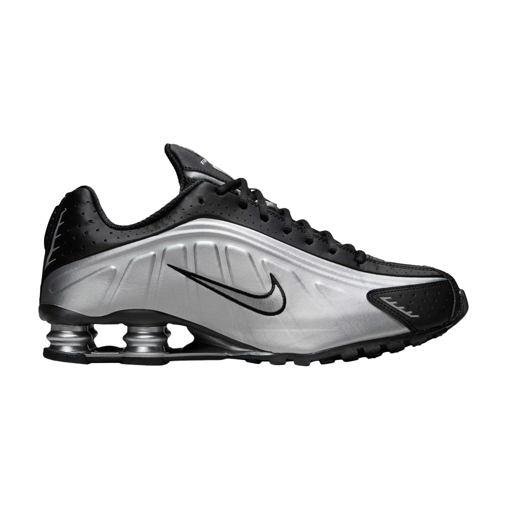 Nike Shox R4 Metallic Silver Black - Nike Sneaker, Detailansicht 2