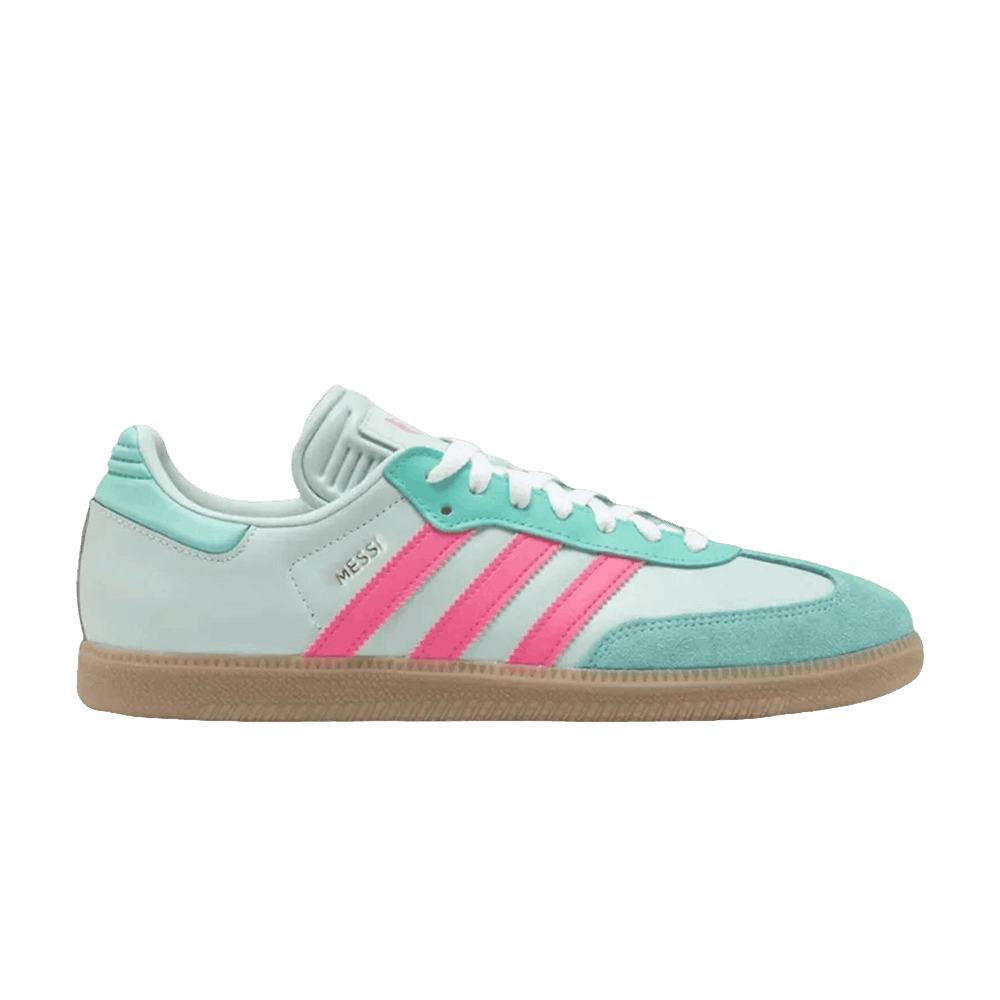 Lionel Messi x adidas Samba J Halo Mint Lucid Pink - adidas Sneaker